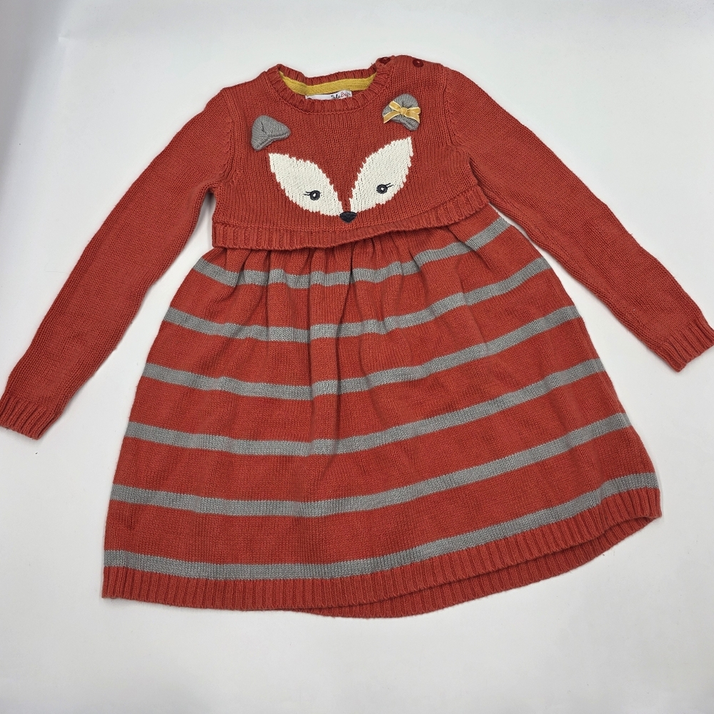 Nula Bug Fall Fox sweater dress size 3T